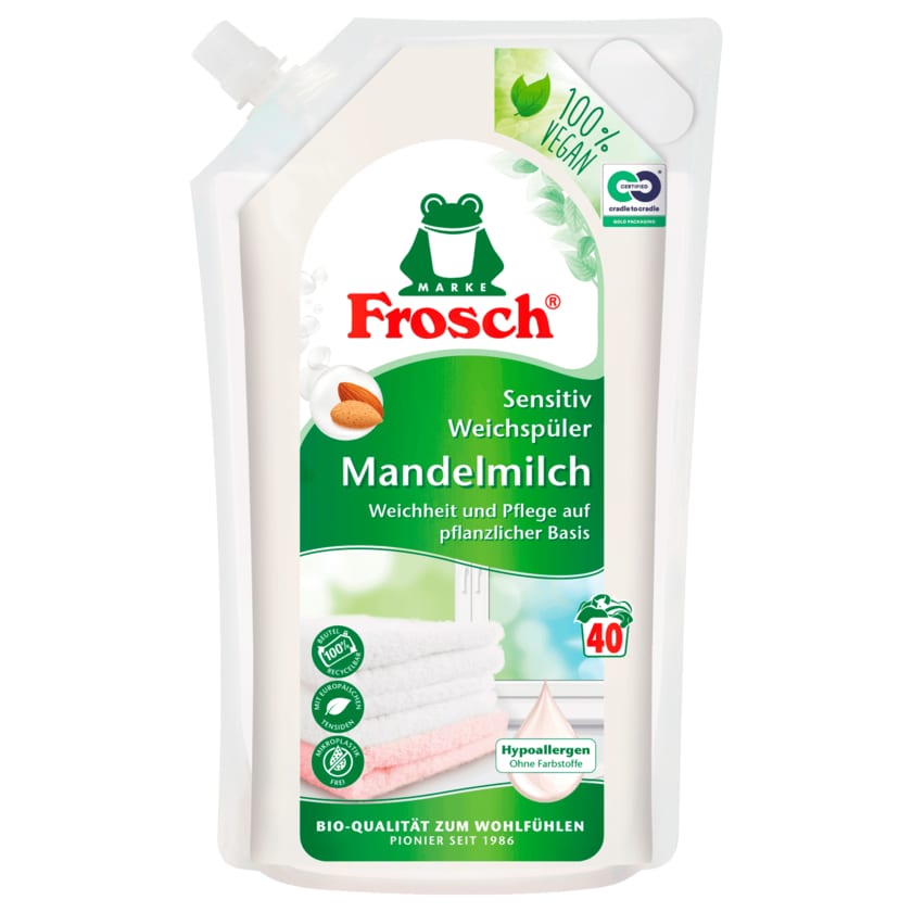 Frosch Weichspüler Sensitiv Mandelmilch 1l, 40WL